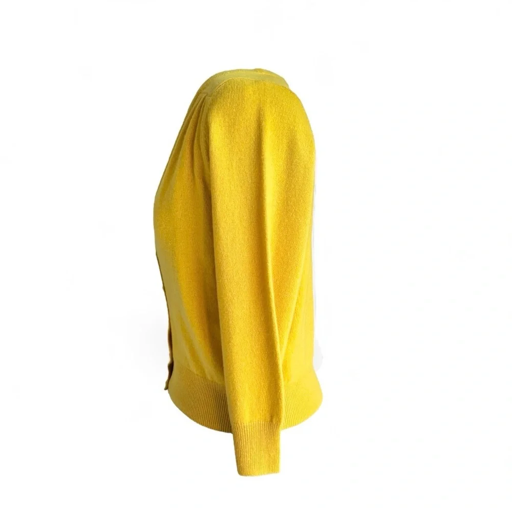 Boden Bright Autumn Mustard V-Neck Cardigan - Picture 6 of 10